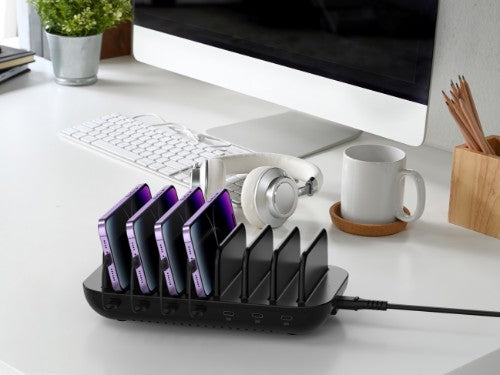 Conceptronic OZUL07B 160W 7-Port USB PD Charging Station, USB-C x 7, PD 3.0