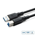 Microconnect USB3.0AB1B-LSZH USB cable USB 3.2 Gen 1 (3.1 Gen 1) 1 m USB A USB B Black
