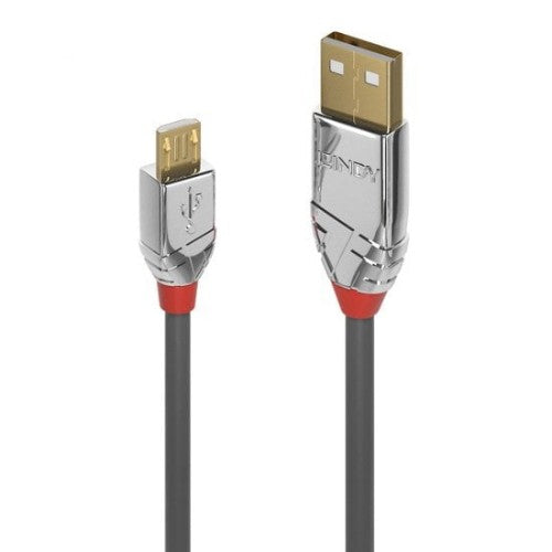 Lindy 0.5m USB 2.0 Type A to Micro-B Cable, Cromo Line