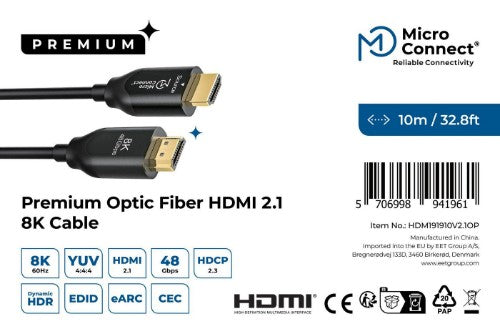 Microconnect Premium Optic HDMI Cable 10m