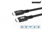 Microconnect USB4CC025 USB cable USB4 Gen 3x2 0.25 m USB C 100 W Black