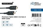 Microconnect USB3.2CC12OP USB cable USB 3.2 Gen 2 (3.1 Gen 2) 12.5 m USB C Black