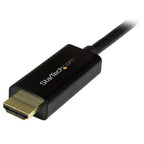 StarTech.com 6.6ft (2m) DisplayPort to HDMI Cable - 4K 30Hz - DisplayPort to HDMI Adapter Cable - DP 1.2 to HDMI Monitor Cable Converter - Latching DP Connector - Passive DP to HDMI Cord