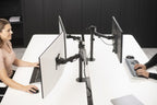 Vision VFM-DPD2B monitor mount / stand 68.6 cm (27") Black Desk