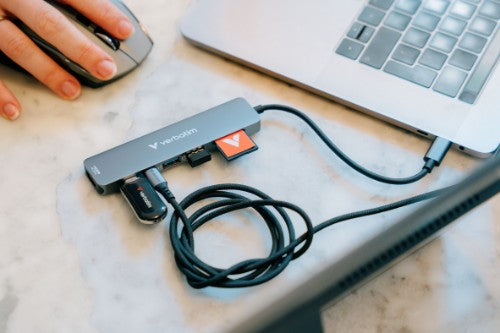 Verbatim USB-C Essentials Multiport Hub 7 ports: HDMI, USB-C, USB-C 3.2 Gen 1, 2 x USB-A 3.2 Gen 1, SD & microSD