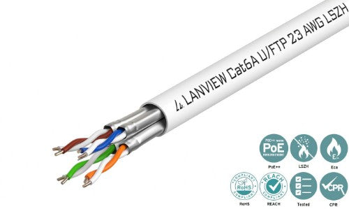 Lanview LVN122430 networking cable White 500 m Cat6a U/FTP (STP)