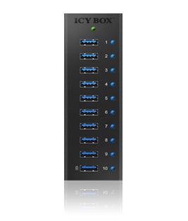 ICY BOX IB-AC6110 USB 3.2 Gen 1 (3.1 Gen 1) Type-B 5000 Mbit/s Black