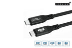 Microconnect USB4CC1-240W-80GBPS USB cable USB4 Gen 3x2 1 m USB C Black