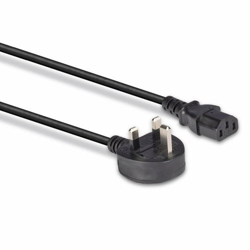 Lindy 15m UK 3 Pin Plug to IEC C13 mains power Cable, Black