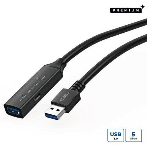 Microconnect USB3.0AAF10A USB cable USB 3.2 Gen 1 (3.1 Gen 1) 10 m USB A Black