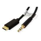 ROLINE 12033218 audio cable 3 m 3.5mm USB Type-C Black