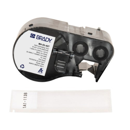 Brady M4-53-427 printer label Black, White Self-adhesive printer label