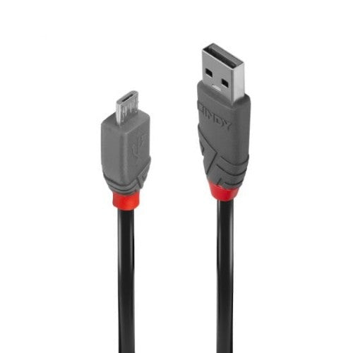 Lindy 2m USB 2.0 Type A to Micro-B Cable, Anthra Line