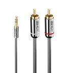Lindy 3m 3.5mm to Phono Audio Cable, Cromo Line