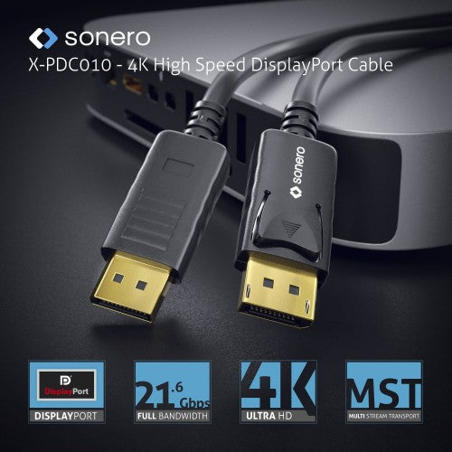 sonero 8K Displayport Kabel 1.4v 1.5 m Black