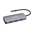 Verbatim CMH-09 USB Type-C 10000 Mbit/s Silver