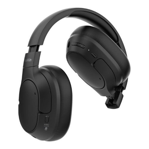 Belkin AUD008HQBK headphones/headset Wireless Head-band Calls/Music USB Type-C Bluetooth Black