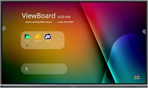 Viewsonic IFP7550-5F interactive whiteboard 190.5 cm (75") 3840 x 2160 pixels Touchscreen Black HDMI