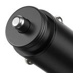 Techly Mini Car Charger USB-A and USB-C Quick Charge 3.0 38W in Black Metal