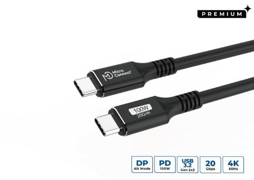 Microconnect USB3.2CC01.5 USB cable USB 3.2 Gen 2x2 1.5 m USB C Black