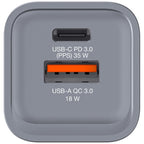 Verbatim GNC-35 GaN Charger 35W with 1 x USB-C PD 35W / 1 x USB-A QC 3.0 (EU/UK/US)