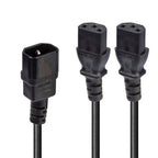 Lindy 1m IEC Splitter Cable IEC C14 to 2 x IEC C13