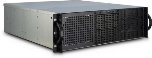 Inter-Tech 3U-30248 Rack Black, Stainless steel