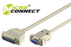Microconnect IBM029 serial cable Grey 3 m DB-9 DB-25