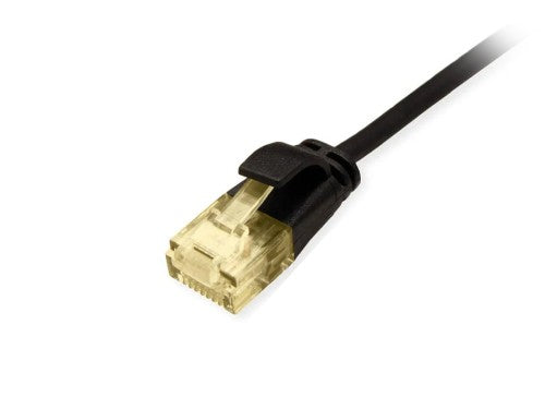 Equip Cat.6A U/UTP Slim Patch Cable, 0.15m, Black