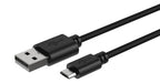 Ansmann 1700-0129 USB cable 1 m USB A Micro-USB B Black