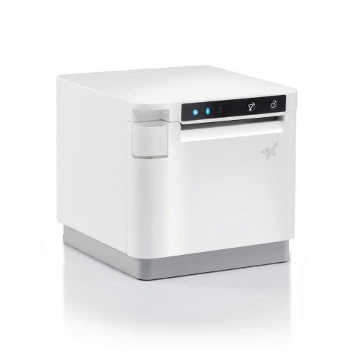 Star Micronics MCP31CBI WT E+U, mPOS Receipt Printer - 400mm/s Direct Thermal, 58/80mm paper width, Bluetooth, USB-C with Power Delivery for iOS / Android, Ethernet LAN, USB-A peripheral hub, CloudPRNT Next, White Case, EU UK, 24VDC PS included, MCP31CBI