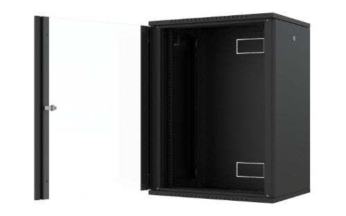 Lanview RWF16U45BL rack cabinet 16U Wall mounted rack Black