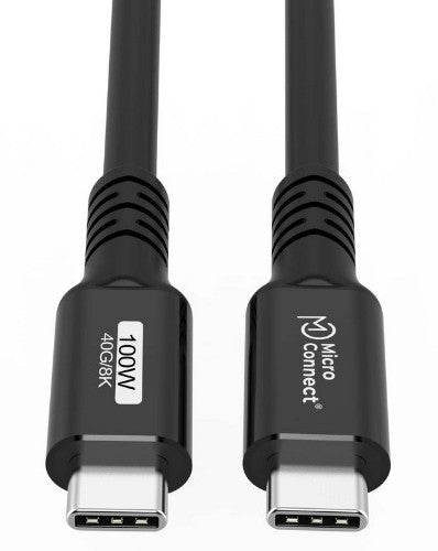 Microconnect USB4CC05 USB cable USB4 Gen 3x2 0.5 m USB C 100 W Black