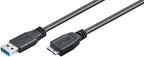 Microconnect USB3.0AB5MICRO USB cable USB 3.2 Gen 1 (3.1 Gen 1) 5 m USB A Micro-USB B Black