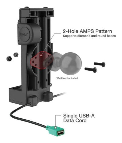 RAM Mounts RAM-GDS-DOCK-V12-U1CPDU mobile device dock station Universal Black