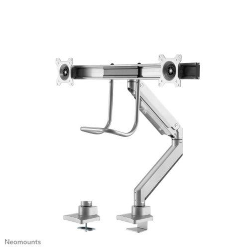 Neomounts NM-D775DXSILVER Monitor arm 10-32" - gas spring - Topfix - 180°-stop
