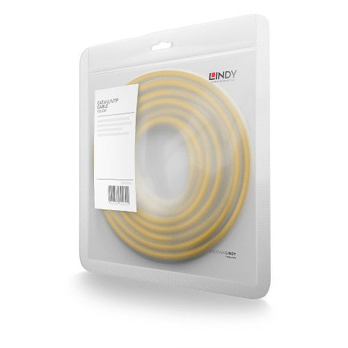 Lindy 3m Cat.6 U/UTP Network Cable, Yellow