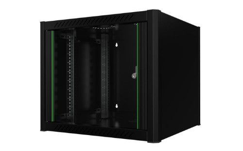 Lanview RWM09U56BL rack cabinet 9U Wall mounted rack Black