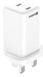 Sandberg AC Charger Dual USB-C PD65W UK