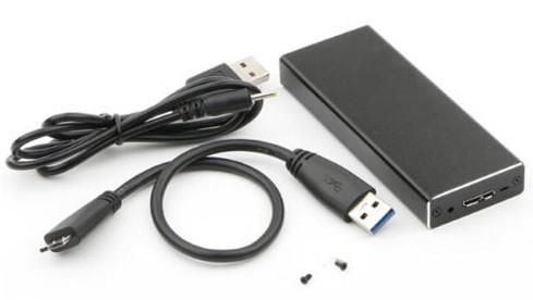 CoreParts MSUB2340 storage drive enclosure SSD enclosure Black