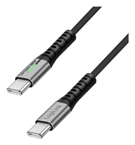 LogiLink CU0433 USB cable USB 3.2 Gen 2x2 1.5 m USB C Black
