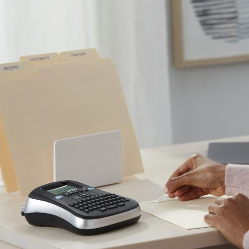 DYMO LabelManager 210D+ Handheld Label Maker Kit | QWERTY Keyboard | with 12mm Black on White D1 Labels & Carrying Case