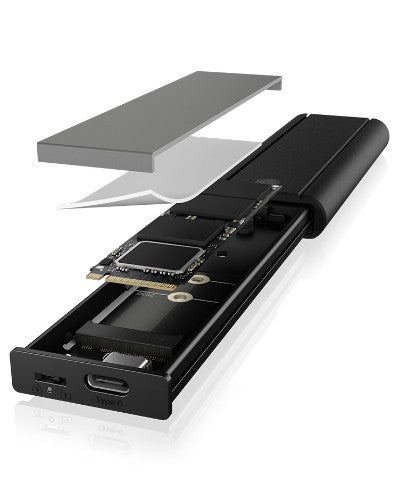 ICY BOX IB-1807MT-C31 SSD enclosure Black M.2