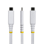 StarTech.com 1m (3ft) USB4 Cable, 40Gbps, USB-IF Certified USB-C Cable, 240W PD, 8K 60Hz/4K 240Hz DP2.1 DP40, TPE Jacket, Thunderbolt 4 Compatible - White USB-C Cord
