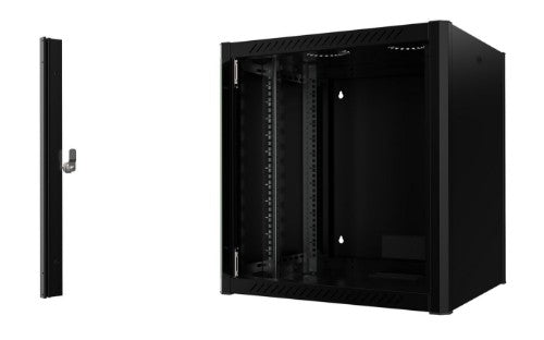 Lanview RWM12U56BL rack cabinet 12U Wall mounted rack Black