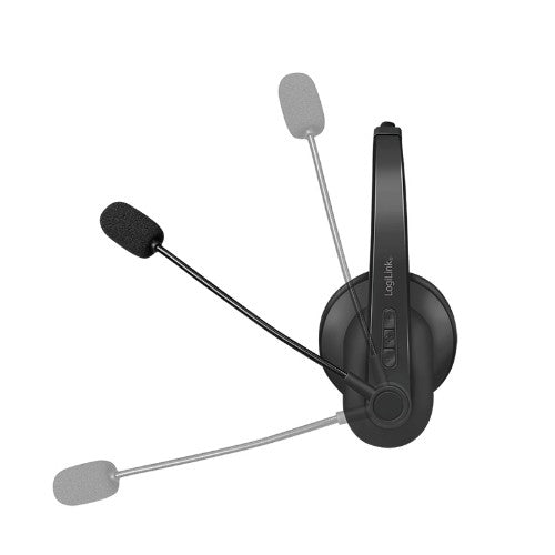 LogiLink BT0060 headphones/headset Wireless Head-band Office/Call center Bluetooth Black