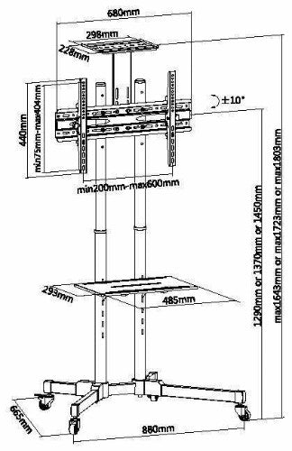 Equip Economy Multi-functional TV Cart