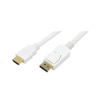 LogiLink 2m, HDMI-DP DisplayPort White