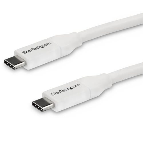StarTech.com 13ft (4m) USB-C Fast Charging Cable, Charge & Sync, 100W (5A) PD, USB 2.0, USB-IF Certified - White USB C Charging Cord
