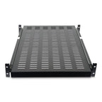 StarTech.com 2U Sliding Server Rack Mount Shelf - 20 to 30in Adjustable Mounting Depth - Vented - 50lb - Heavy Duty Universal 19” Rack Shelf for Equipment Rack - 24in Deep